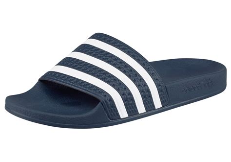 adidas slipper blauw rood|adidas bad slippers.